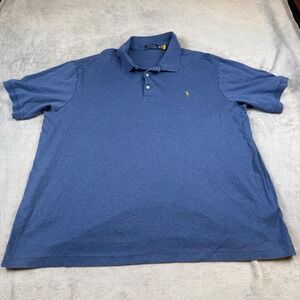 Polo Ralph Lauren Mens 2XLT Blue Classic Fit Cotton Polo Shirt